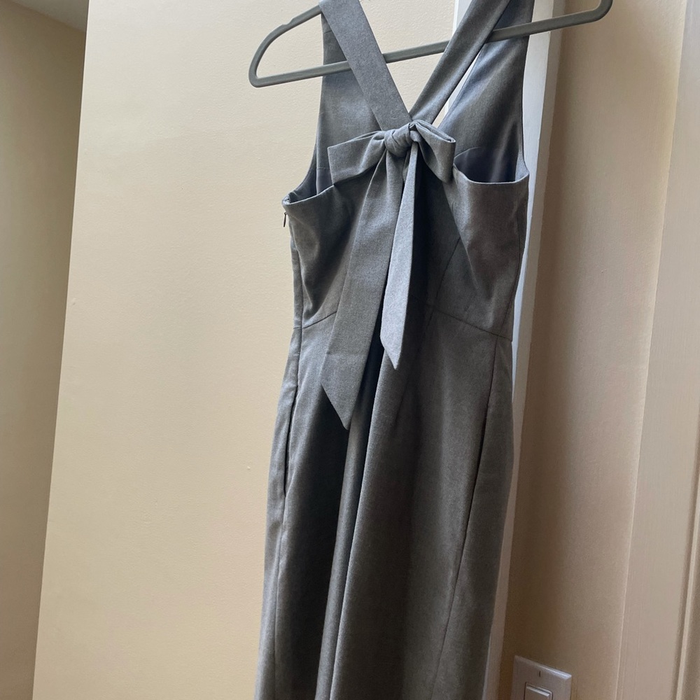 Banana Republic Gray Work Wear Dress with Back Bow